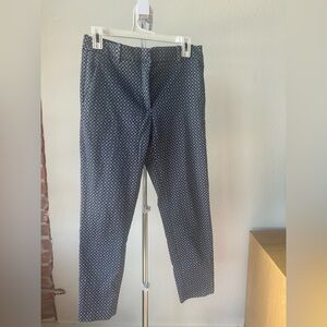 H&M s8 work pants, blue and white pattern.